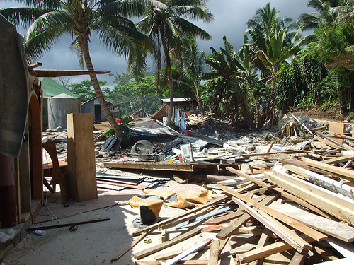 Damage from the September 2009 tsunami in Samoa